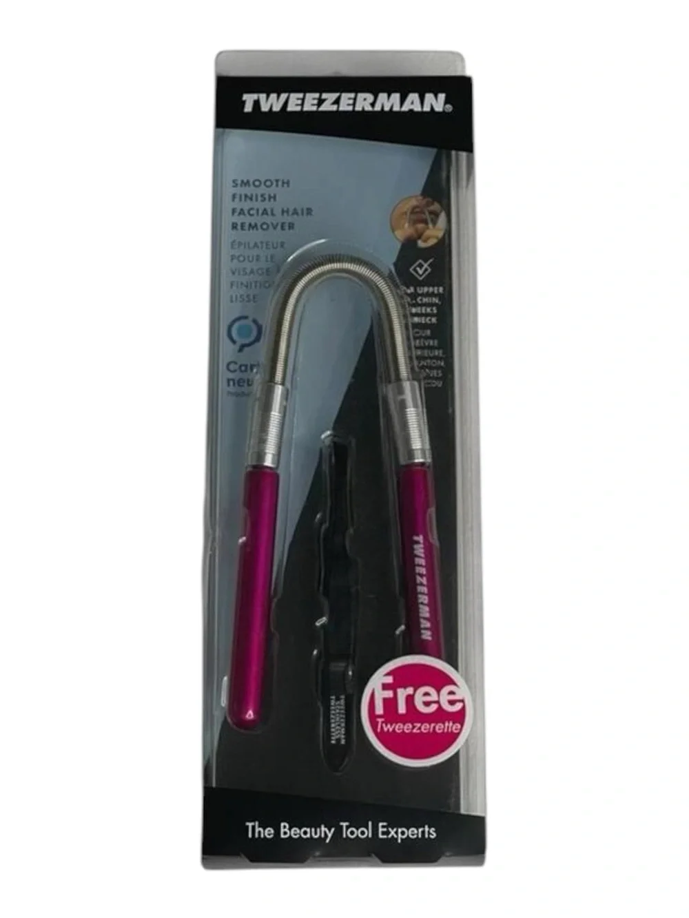 new Tweezerman ㋛ Smooth Finish Facial Hair Remover + Tweezerette ㋛ Hot Pink ㋛
